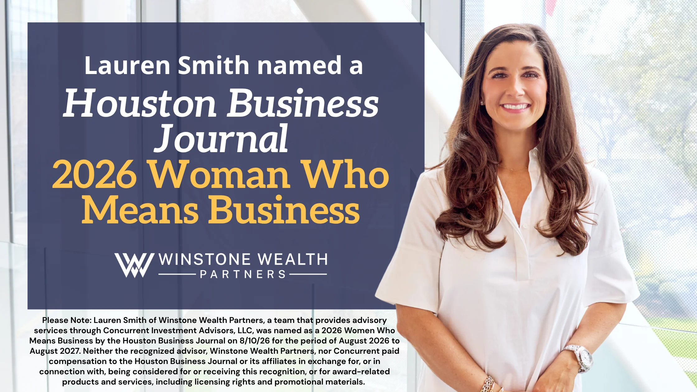 Lauren Smith Named One of Houston Business Journal’s 2026 Women Who Mean Business